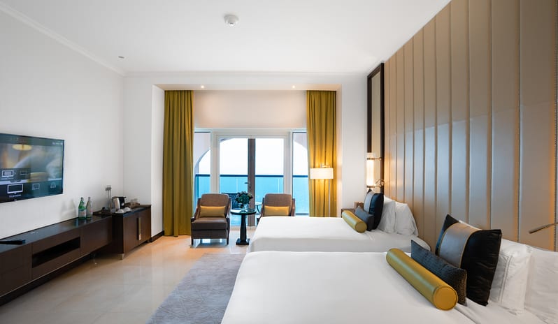Rixos Marina Abu Dhabi - Premium Room Corniche View with Balcony twin beds
